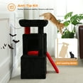 thumbnail image 3 of PAWZ Road 30" Cat Tree Condo with Sisal Scratcing Post Tower Ramp for Indoor Cats,Black, 3 of 9