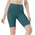thumbnail image 2 of SEMPAI Biker Shorts Women with Pockets, 8" High Waisted Belly Control Workout Yoga Running Gym Athletic Shorts, 2 of 5