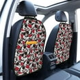 thumbnail image 3 of Xecao Cute Dog Pattern Car Seat Back Protector 2 Pack Large Capacity Pocket, Kick Mats Back Seat Protector, 3 of 8