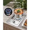 thumbnail image 3 of CAFORKP BBQ Island Side Burner – 15,000 BTU, 304 Stainless Steel, Liquid Propane Built-in, 3 of 11