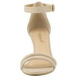 thumbnail image 2 of Sandalias De Correa De Tobillo Zapatos Tacón Bajo De Aguja Para Mujeres Beige 41, 2 of 6