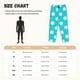 thumbnail image 3 of Balery Aqua And White Polka Dot Pantalones de pijama para mujer, pijamas ultraligeros, pantalones de estar por casa-Medium, 3 of 6