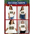 thumbnail image 5 of Anbech Merry Christmas Plus Size Shirts for Women Oversized T-Shirt Graphic Chrsitmas Tees Short Sleeve, 5 of 10