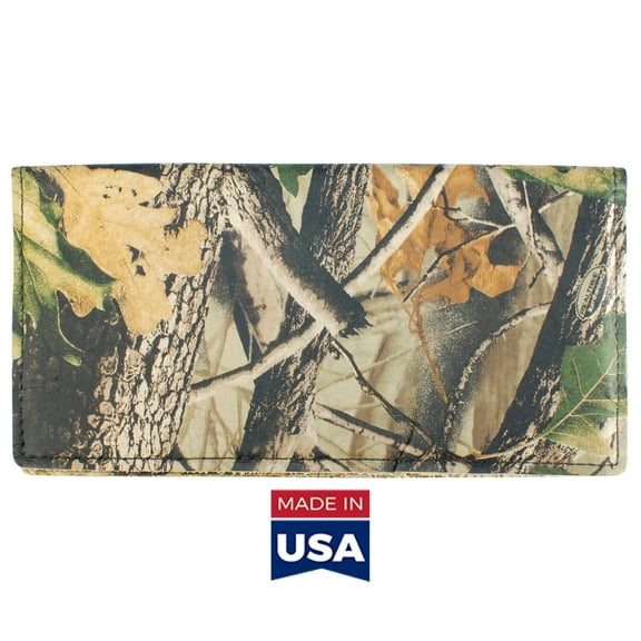 TPK Checkbook Holder – Realtree Hardwoods, Full Grain Leather