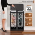 thumbnail image 4 of Sorbus Collapsible Fabric Laundry Hamper with Removable Bag, 2-Compartment, Black, 4 of 7