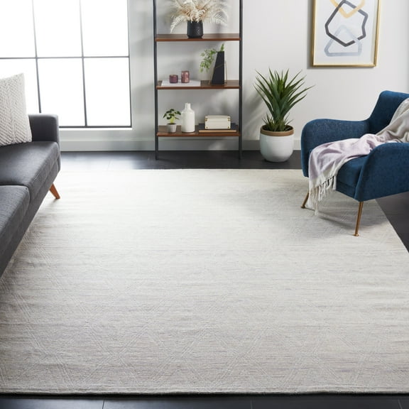 SAFAVIEH Marbella Alicia Geometric Area Rug, Silver/Ivory, 2'3" x 4'