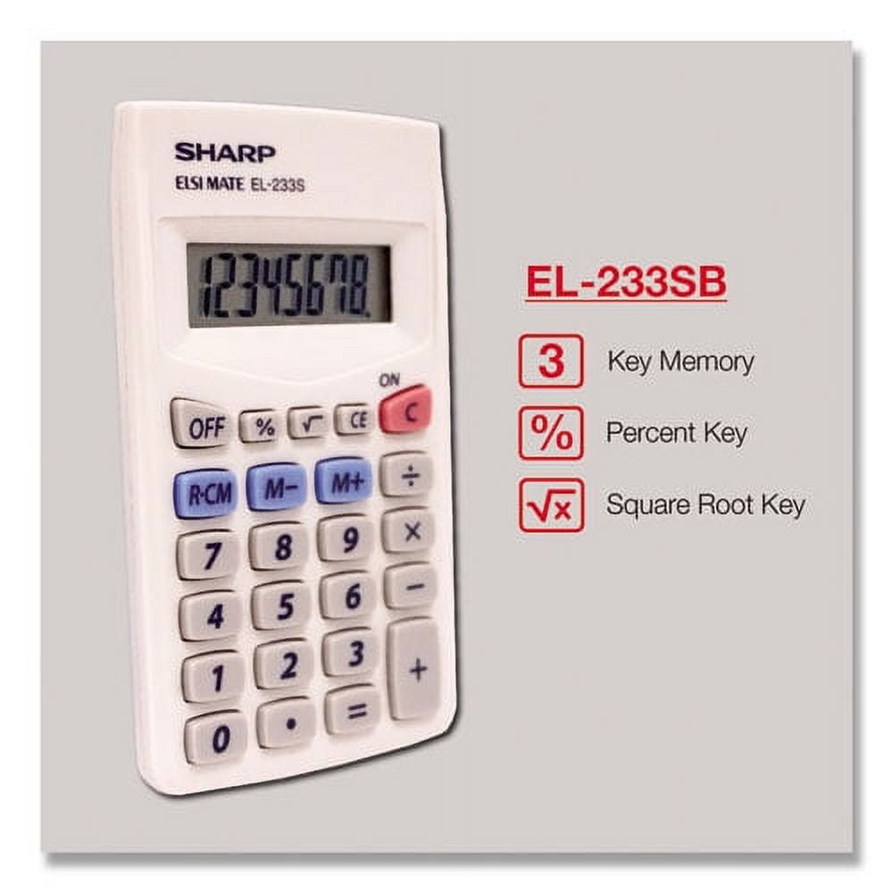 El233sb Pocket Calculator, 8-Digit Lcd | Bundle of 5 Each