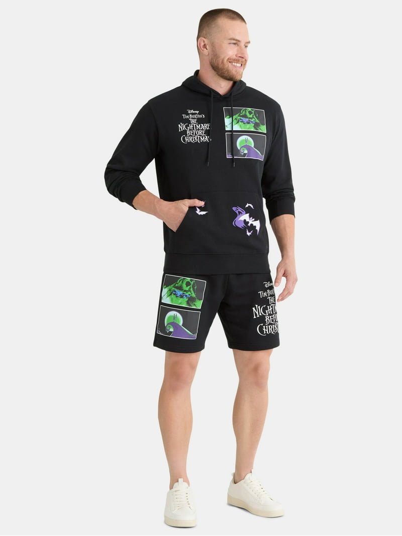Nightmare Before Christmas Men's and Big Men's Front Back Graphic