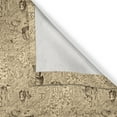 thumbnail image 4 of Ambesonne Vintage Valance Pack of 2, Marine Fantasy Map Design, 54"X12", Beige and Dark Cocoa, 4 of 5