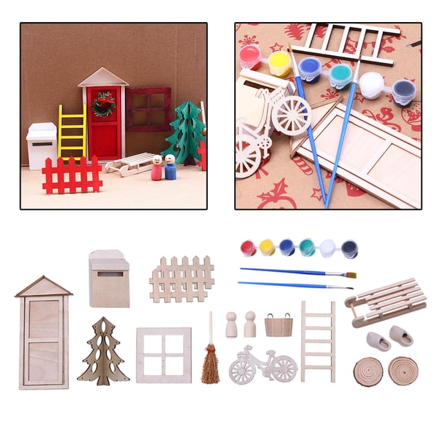 de Adornos de Navidad 1/12 para Juego de Accesorios de Muñecas CUTICAT miniaturas de casa de muñecas