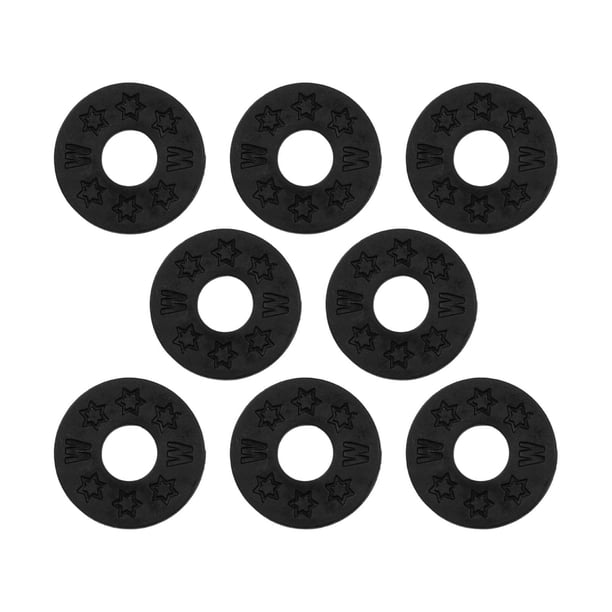 8x Soportes de bloqueo para correa de guitarra, piezas de repuesto resistentes para bajo eléctrico y acústico negro