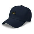 thumbnail image 5 of Black Cat Peeking Embroidered Dad Hat (Navy), 5 of 6
