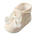 thumbnail image 3 of JHOKCI Infant Baby Bowknot Boots Fleece Lined Cozy First Steps Stay-On, 3 of 4