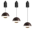 thumbnail image 1 of FSLiving 8W Adjustable Levitate Track Pendant Light H-Type Retractable Lift Track Pendant Light with Aluminum Shade Indoor Island Light Adjustable Length 3000K for Kitchen Island,Brown - Set of 3, 1 of 6