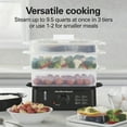 thumbnail image 3 of Hamilton Beach 3-Tier Electric Food Steamer, Vegetable Steamer and Rice Cooker, 9.5 Qt, 3 of 9