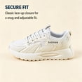 thumbnail image 5 of CHICVOMEY Platform Sneakers for Women Comfortable Lace-Up Sneakers Lightweight Versatile Walking Shoes Ideal for Daily Wear and Walking, 5 of 8