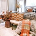 thumbnail image 5 of Fall Pillow Covers 18x18 inch Set of 2 Fall Decoration White Thick Lines Pumpkin Decor Orange Autumn Outdoor Pillow Cover Thanksgiving Decoration for Home Couch 118C, 5 of 6
