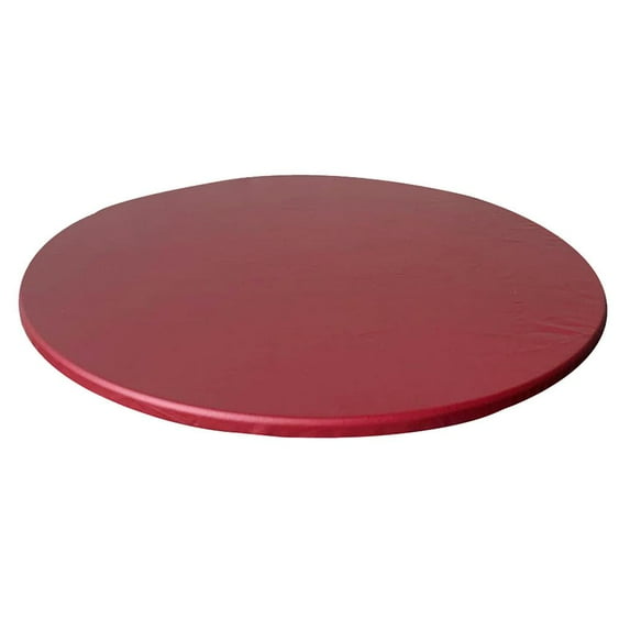 Waterproof Non-slip Round Fitted Tablecloth Table Cover Cloth 120cm Red