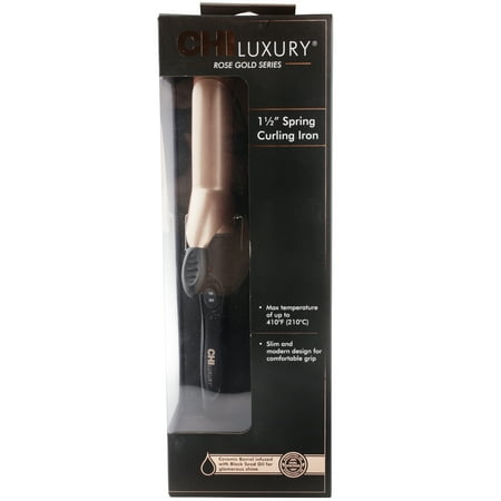 Chi Luxury 1.5 Inch Spring Curling Iron, Rose Gold Series