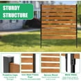 thumbnail image 2 of Slsy Air Conditioner Fence, 1-Panel Pool Equipment Enclosure, 38" W x 60" H Privacy Screens Fence Panels with Metal Stakes, Wood Trash Can Fence Privacy Fence Panel for Outside, 2 of 6