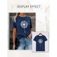 thumbnail image 5 of Xuanfei Women Dandelion Print Round Neck Short Sleeve T-Shirt, 5 of 6