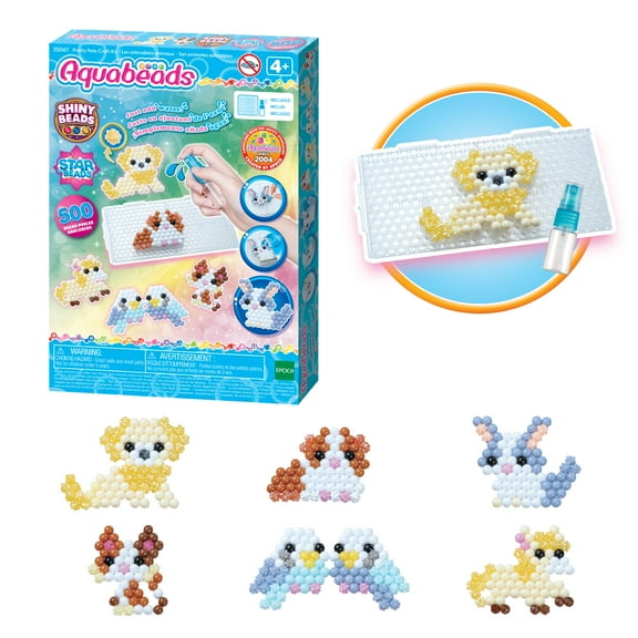 Aquabeads Pretty Pets Craft Kit, Kids Crafts, Beads, Arts and Crafts, Complete Activity Kit for 4 