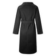 thumbnail image 7 of HTNBO Womens Oversized Long Trench Coat Double Breasted Notch Lapel Wool Blend Coats Windproof Jackets Overcoat with Belt, 7 of 7