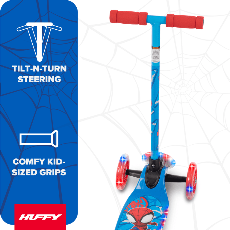 Marvel Spiderman Spidey & Friends - Huffy 3-Wheel Scooter for