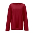 thumbnail image 4 of Fgnfyis Womens Crewneck Sweatshirt Casual Solid Color DIY Loose Fit Pullover Comfortable Stylish Top Sweatshirts for Women, 4 of 6