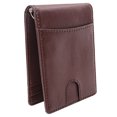 thumbnail image 4 of Tarjetero de piel sintética Cartera resistente al desgaste con ranuras para varias tarjetas Cartera ultrafina para hombre Marrón, 4 of 10