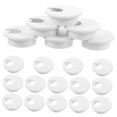 thumbnail image 3 of Pretyzoom 20Pcs White Plastic Desk Grommet Hole Covers Cable Organizers Round Cord Plugs for Car, 3 of 8