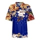thumbnail image 4 of Fiudx Ofertas Flash Del Día Blusa con Botones y Cuello Vuelto de Manga Corta con Estampado Cómodo E Informal para Mujer a La Moda, 4 of 5