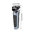 thumbnail image 4 of Minnieouse Afeitadora eléctrica 9D, afeitadora de barba multifuncional, cortadora de barba recargable eléctrica de 5W, cortadora de pelo de nariz Juegos de afeitado Plata Estándar Minnieouse CE000864-04, 4 of 6