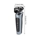 thumbnail image 4 of Soidarity Afeitadora de barba 9D, 1 unidad, 5W, cortadora de barba eléctrica recargable, afeitadora USB, cortadora de pelo de nariz portátil para Juegos de afeitado Plata 4 en 1 Soidarity CE000864-06, 4 of 6