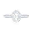 thumbnail image 5 of Rosec Jewels Certified Lab Grown Diamond Oval Engagement Ring for Women - Double Halo Ring - EF-VS Quality - with Jewelry Box, 18K White Gold, US 12.50, 5 of 9