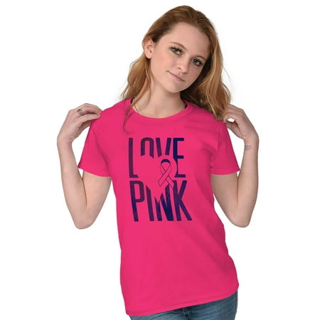 Breast Cancer Awareness Womens Tees Shirts Ladies Tshirts Fighter Love BCA Gift
