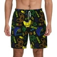 thumbnail image 2 of Picia Game Play pattern Mens Swim Trunks with Compression Liner Stretch Beach Shorts Quick Dry with Zipper Pockets No-Chafing Board Shorts-Medium, 2 of 9