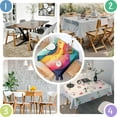 thumbnail image 4 of Colorful Tie Dye Mountain Pattern Square Tablecloth,Waterproof Square Table Cover,Wipeable Spillproof Washable Table Cover for Home Kitchen Party Decor 42"X42"(107x107cm), 4 of 6