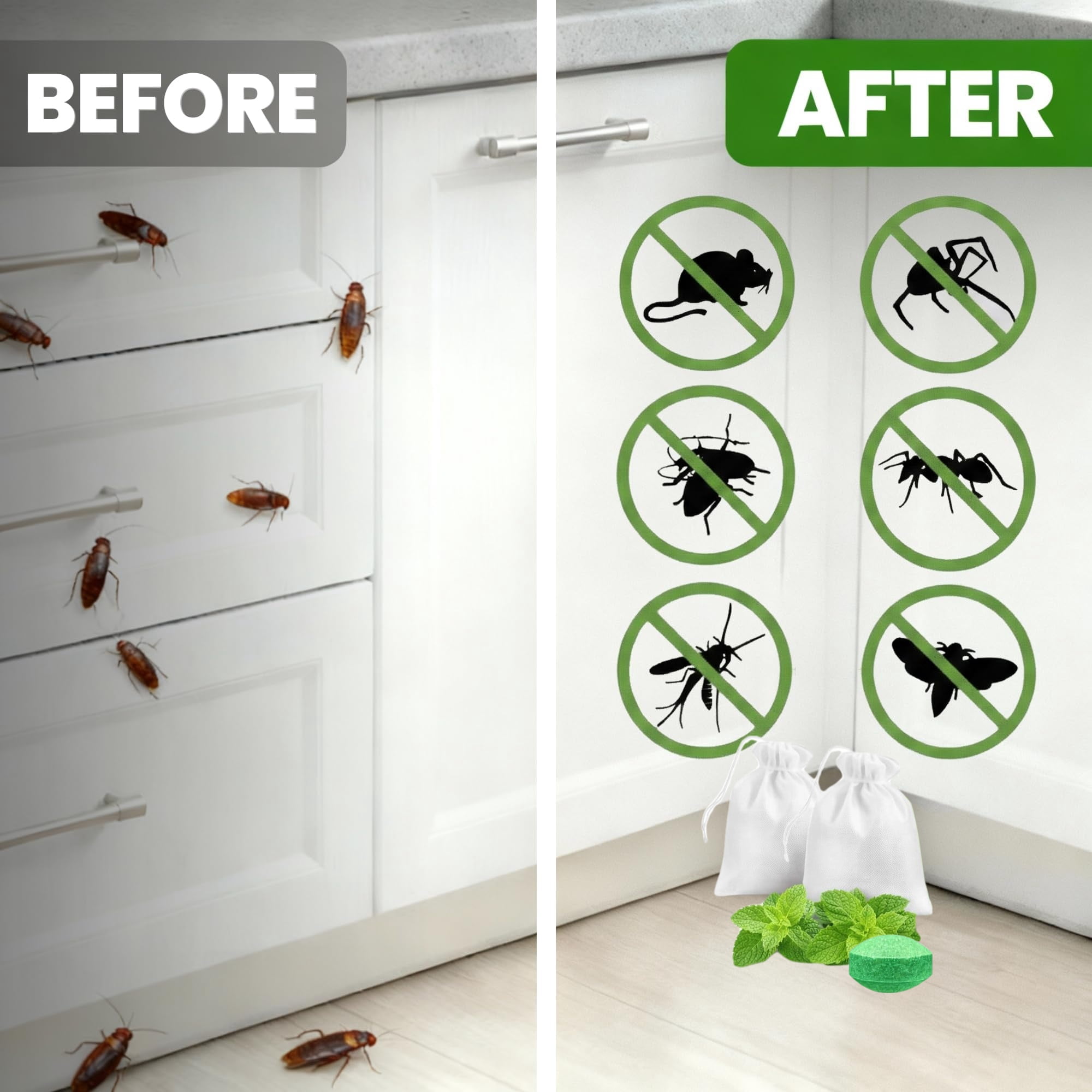 PestControl Pouches - All Natural - RepelsRodents, Silverfish, Spiders, Roaches, Ants, Squirrels, & Other Pests