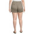 thumbnail image 3 of Alivia Ford Women's Plus Size Mid Rise Double Cuff Twill Shorts, 3 of 5