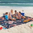thumbnail image 5 of Extra Large Picnic Beach Blanket Waterproof Sand Proof Portable Outdoor Mat Cartoon Funny Octopus 60x80, 5 of 9