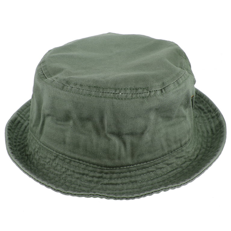 Gelante 100% Cotton Stone-Washed Bucket Sun Hats -Olive, S/M, Size: Small/Medium, Green