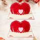 thumbnail image 4 of 2 tarjetas de felicitación 3D de San Valentín con forma de corazón (rojas), 4 of 7