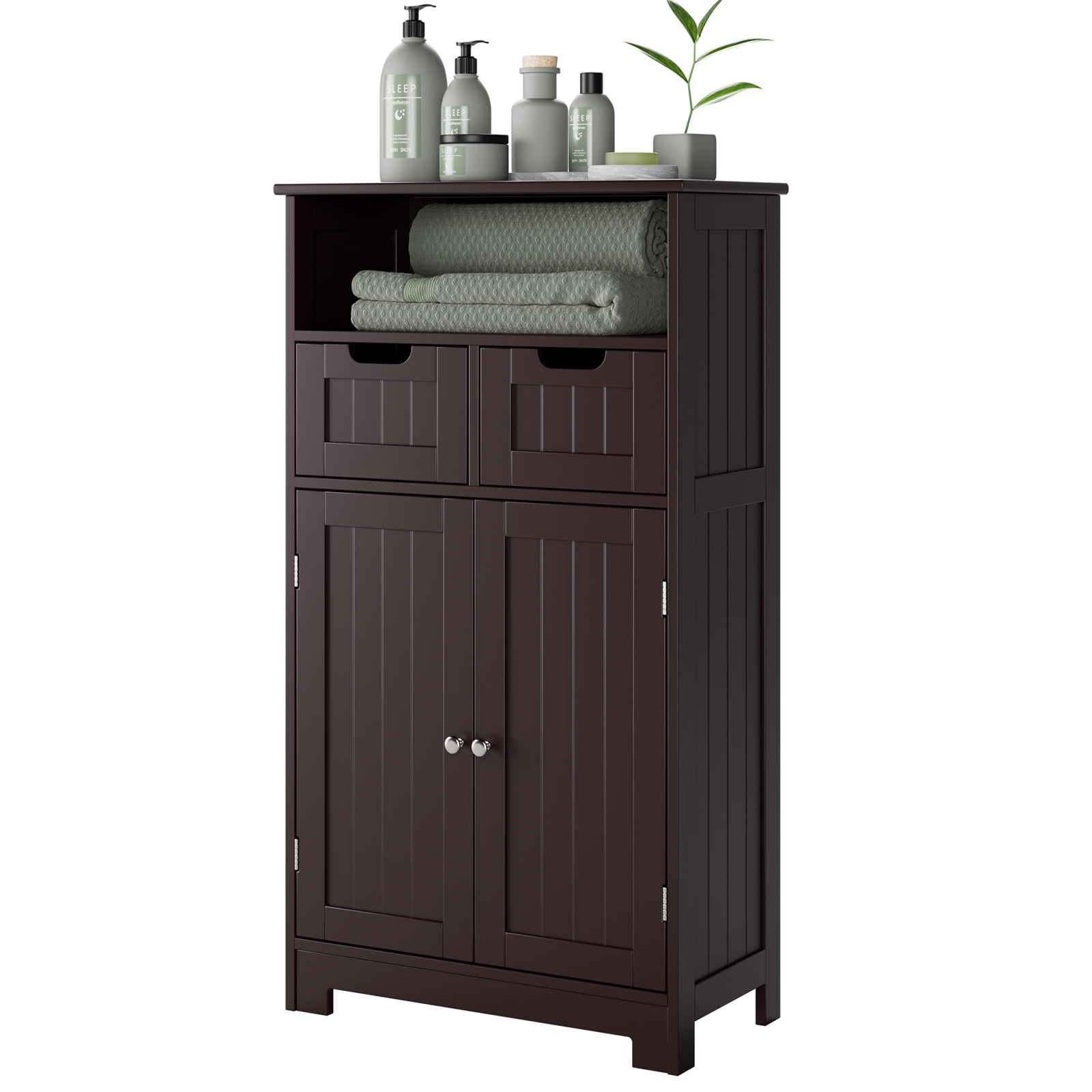 Dropship Bathroom Storage Cabinet,small Storage Cabinet,ratten Locker, 1  Door Cabinet,living Room, Bedroom, Home Office Floor Cabinet, Rustic Brown  to Sell Online at a Lower Price