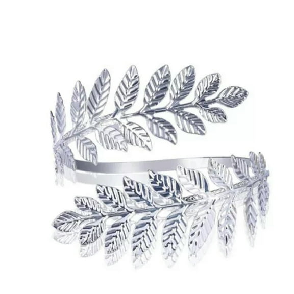 GKNET Metal Greek Roman Laurel Leaf Bracelet Armband Upper Arm Cuff Armlet* WY4-Silver