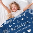 thumbnail image 5 of Gresahom Birthday Gift for Women Blanket, Happy Birthday Decoration Throw Blankets, Birthday Gifts for Men Mother Daughter Grandma, Soft Lightweight Cozy Birthday Blanket " Navy Blue(60"x80"), 5 of 7