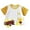 Yellow, variant on Ahuyic Kids Summer Short Sleeve Tops,Summer Casual Tops for Kids,Boys And Girls Summer Round Neck Short Sleeved Printed Cotton Base Shirt