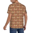 thumbnail image 2 of Zufioo Owl Mandala Print Men's Baseball Short Sleeve, Moisture Wicking Button-Down Hip Hop Tee-4X-Large, 2 of 7