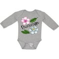 thumbnail image 3 of Inktastic Mississippi Magnolia Flowers and Leaves Boys or Girls Long Sleeve Baby Bodysuit, 3 of 5