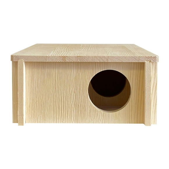 kusrkot Wooden Hamster House Maze Tunnel Exploring Toys for Guinea Pig Lemmings Exercise